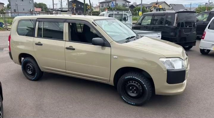 リフトアップ×ベージュ塗装のプロボックス側面｜アウトドア仕様カスタム完成車